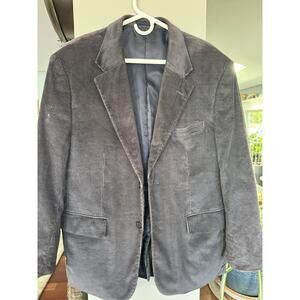 Vintage Style Mens dk Gray corduroy Sport Coat Grampa Fall 46R or XL READ